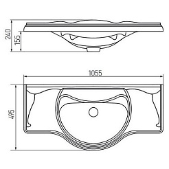 Misty Мебель для ванной Латте 105 бежевый эмаль – фотография-5